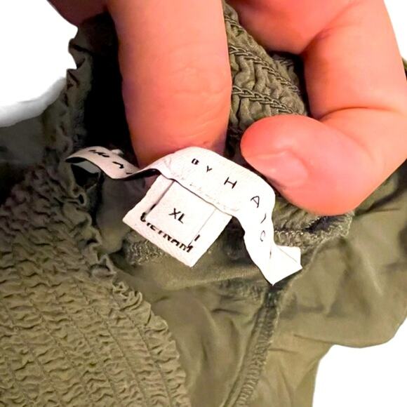 The Nines by Hatch Green Smocked Waist Loose Maternity Joggers Pants XL - Picture 5 of 6